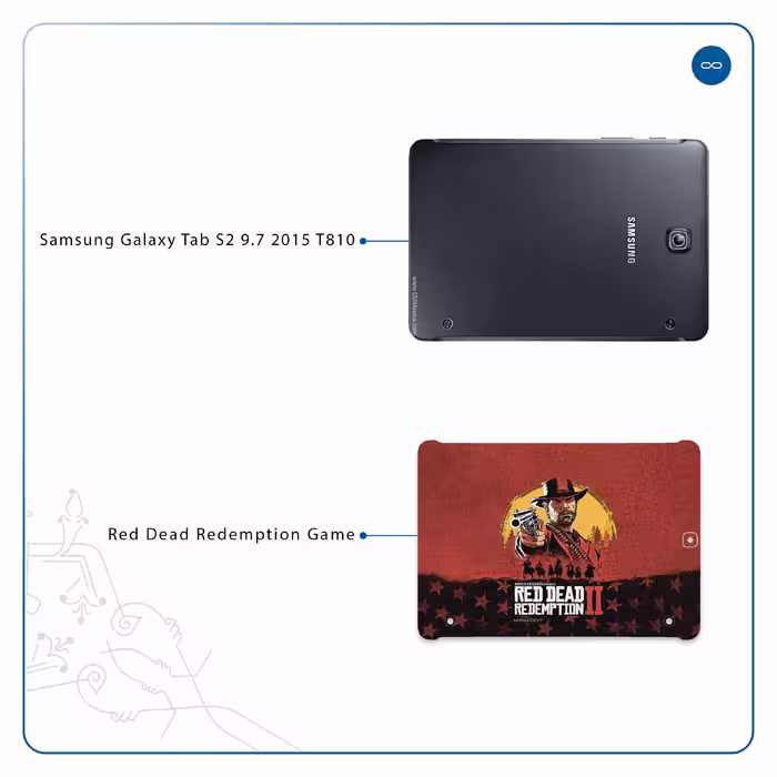 برچسب پوششی ماهوت مدل Red-Dead-Redemption-Game مناسب برای تبلت سامسونگ Galaxy Tab S2 9.7 2015 T810