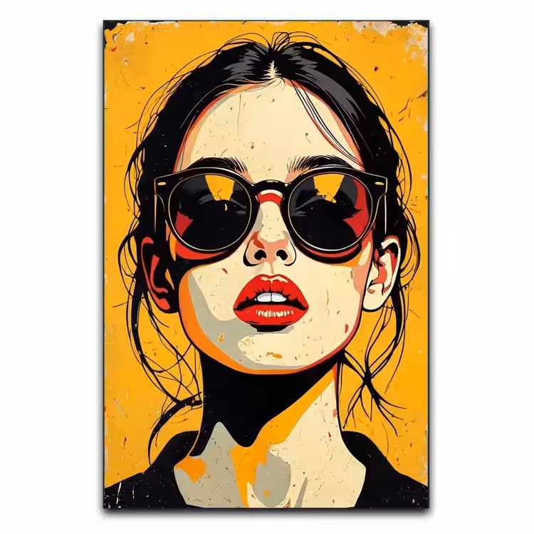 تابلو پاپ آرت دختر