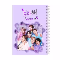 دفتر یادداشت 80 برگ با طرح bts و کد محصول 798bt2