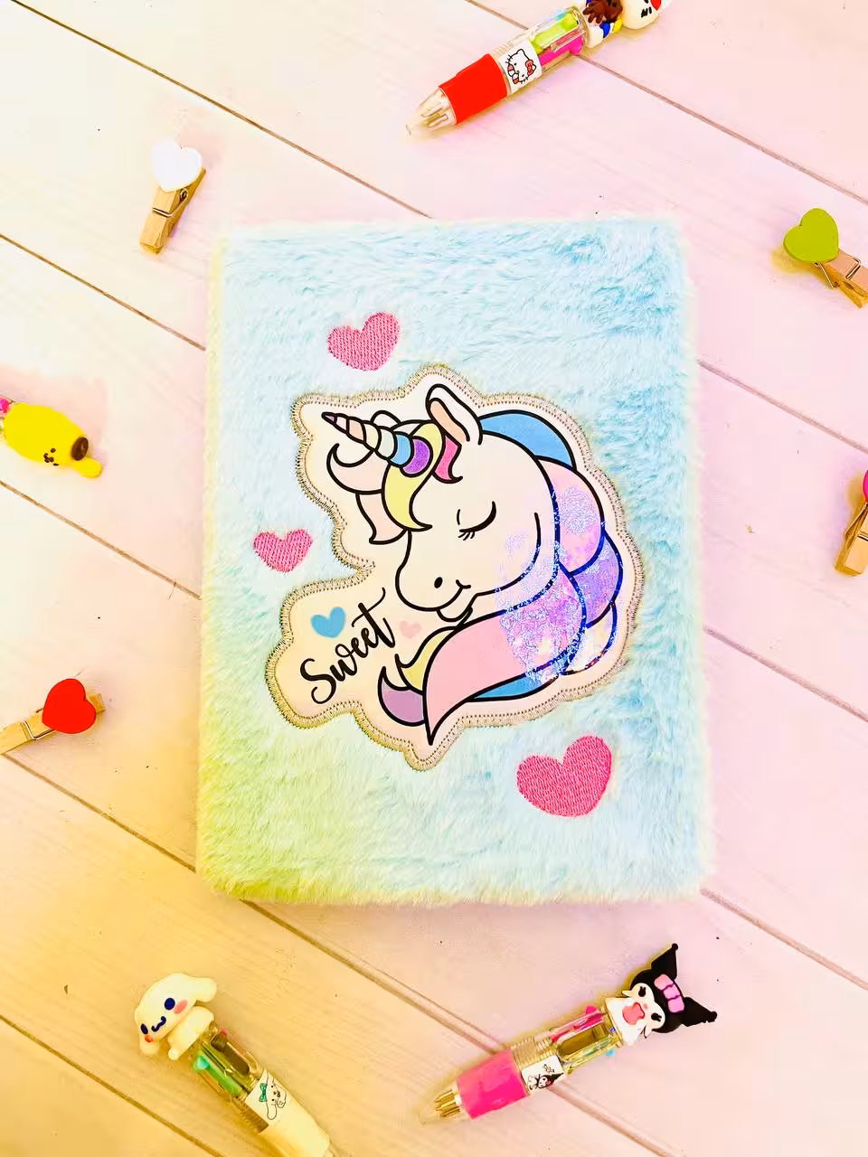 دفتر پولیشی یونیکورن آبی