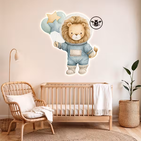 پنل نوری طرح حیوانات فضانورد