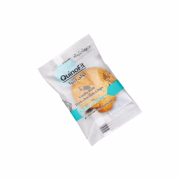 کوکی وانیلی کینوا با تکه های شکلات تلخ کینوفیت 185 گرمی