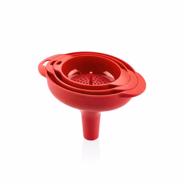 قیف 3 عددی صافی دار قرمز لوکس 00874