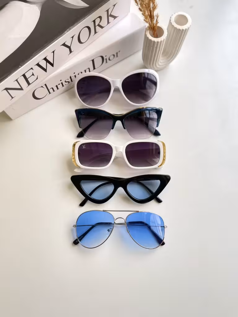 پك 5 تايي عينك برند زنانه ومردانه يووي 400 فقط 599 تومان