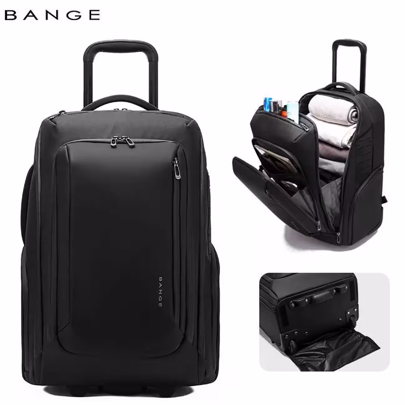 کوله پشتی مسافرتی چرخ دار 50 لیتری بنج BANGE BG-8079