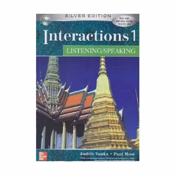 Interactions Listening Speaking 1 Silver Edition اینتراکشنز یک لیسنینگ اند اسپیکینگ سیلور ادیشن سیاه و سفید
