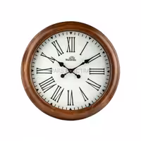 ساعت دیواری چوبی فیلادلفیا سفید (80سانت) (ZA101014)