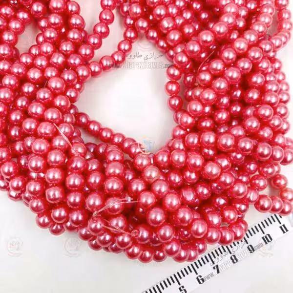 مروارید سنگی ( صورتی باربی ) سایز 8 **