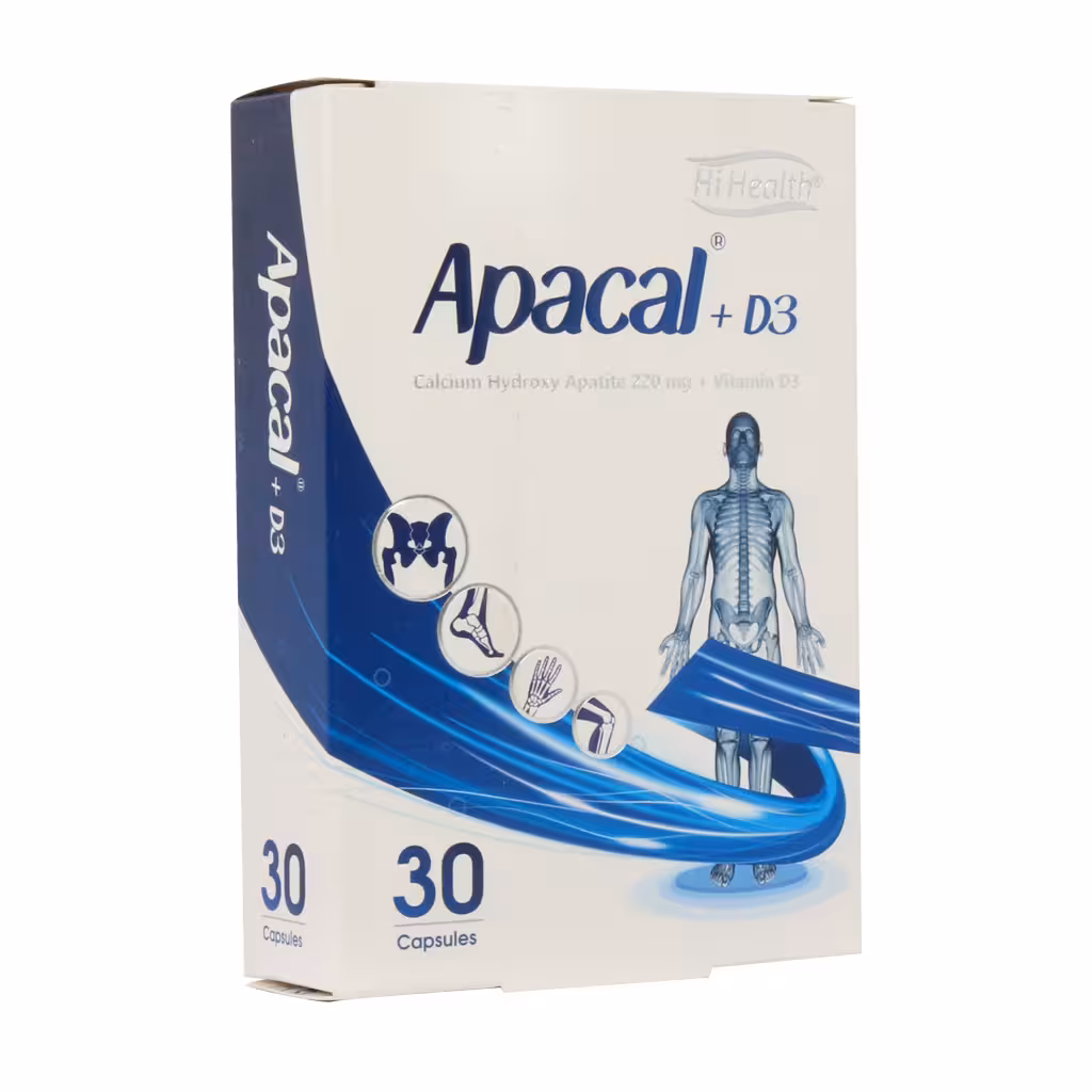 کپسول آپاکل و ویتامین D3 های هلث 30 عدد Hi Health Apacal And Vitamin D3 30 Capsules