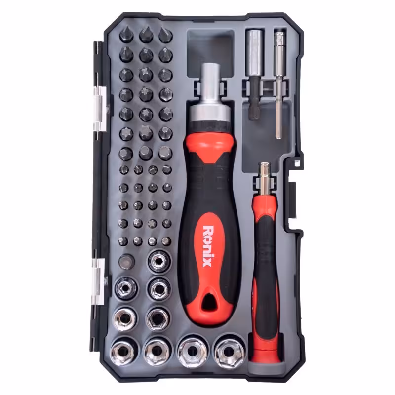 کیت سری پیچ گوشتی و بکس 55 عددی رونیکس مدل RH-2717