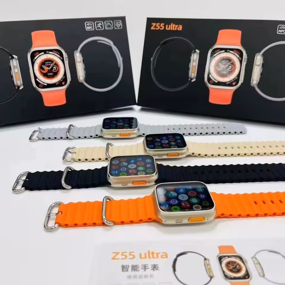 ساعت هوشمندمدل اولترا z55 تمام صفحه و دارای منوی فارسی