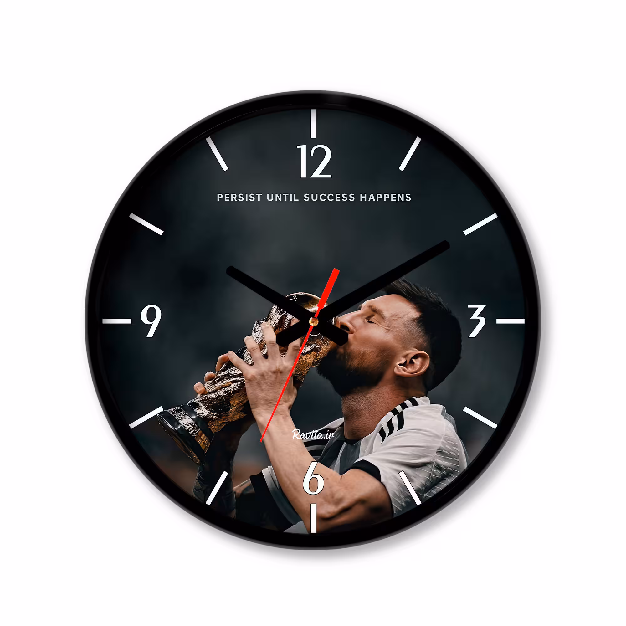 ساعت دیواری کوچک راویتا طرح مسی - Messi کد 3704