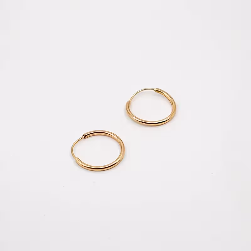 گوشواره طلا حلقه ای ریز ساده