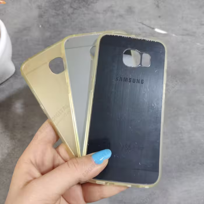قاب گوشی Samsung Galaxy S6 Edge دور شفاف پشت طلقی