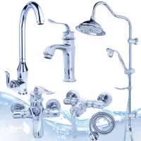 ست 6عددی شیرآلات بامبو  با علم دوش شیپوری