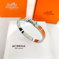 دستبند هرمس نارنجی سیلور مستر