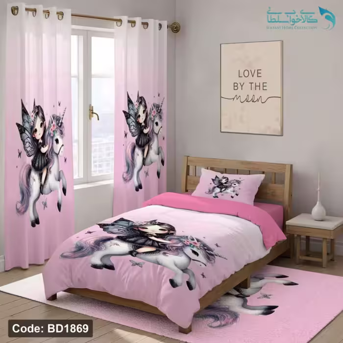 روتختی طرح پری و تکشاخ یکنفره کد BD1869