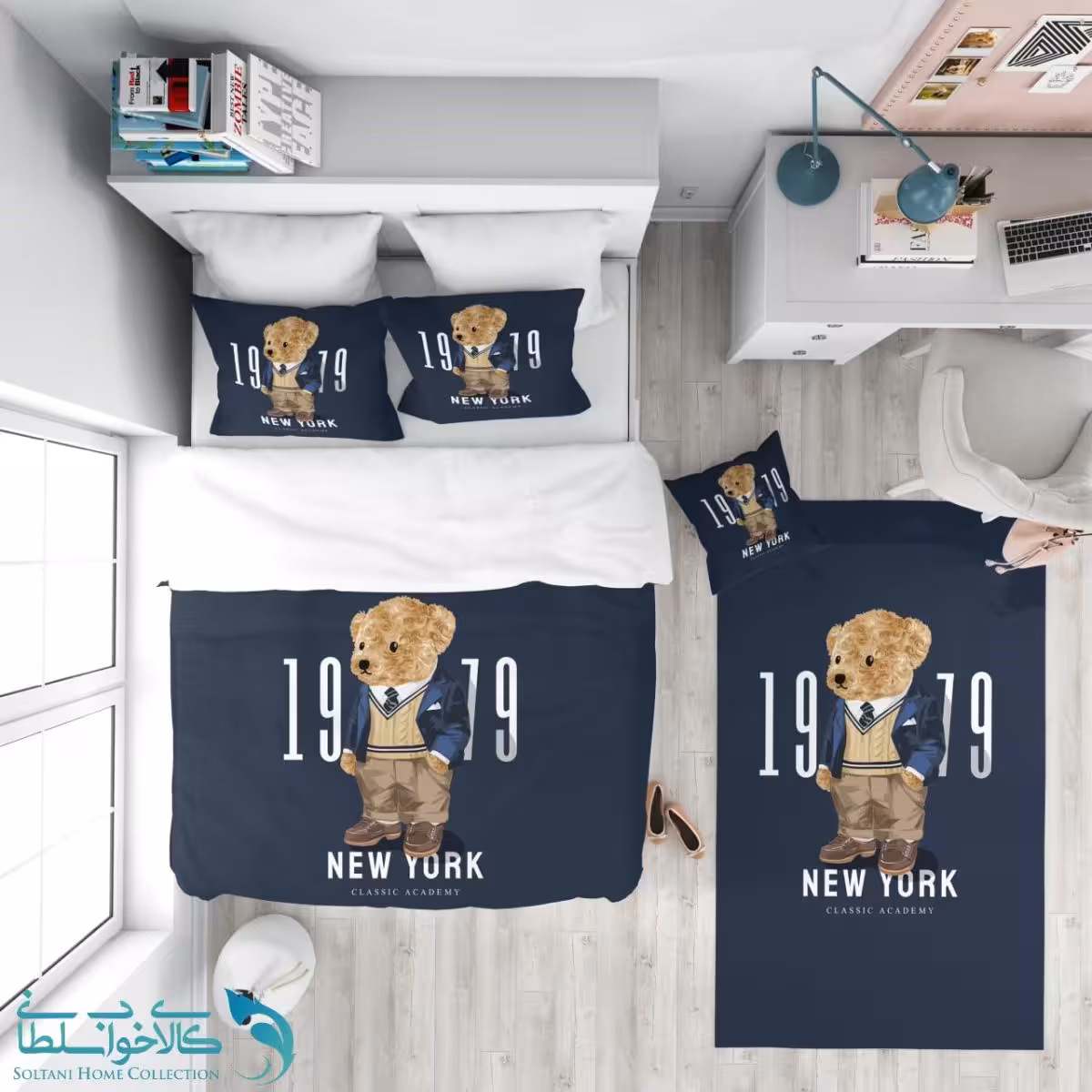 روتختی طرح تدی با ادب سایز یکنفره کد A2684