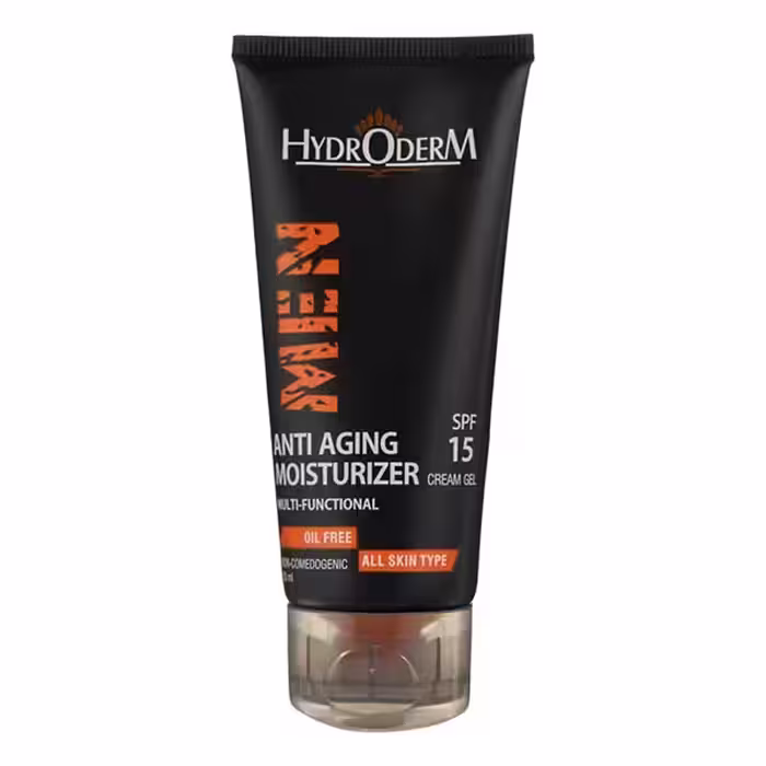 کرم ژل مرطوب کننده و ضد چروک آقایان هیدرودرم SPF 15