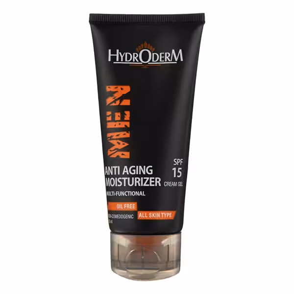 کرم ژل مرطوب کننده و ضد چروک آقایان هیدرودرم SPF 15