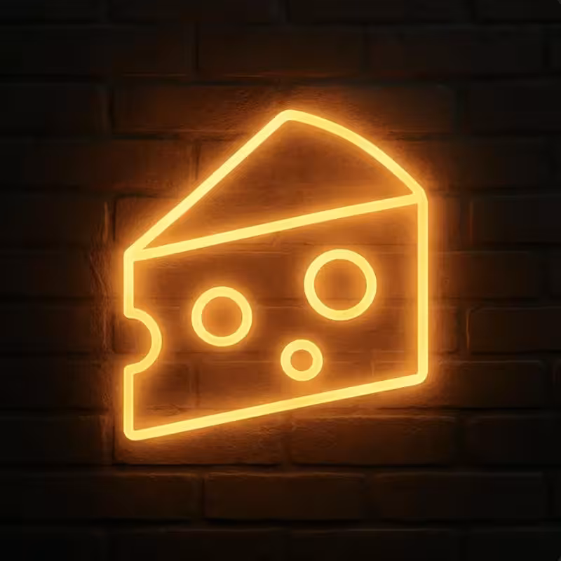 تابلو نئون طرح پنیر کد JOB052