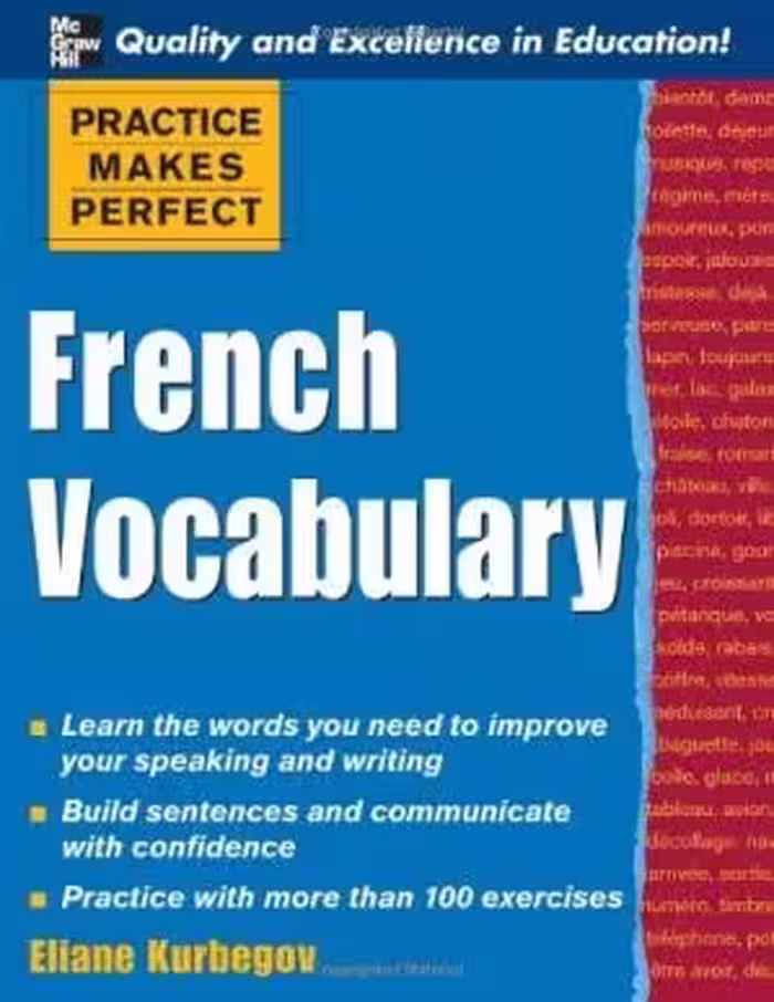 کتاب فرانسه پرکتیس میکس پرفکت فرنچ وکبیولری Practice Make Perfect: French Vocabulary