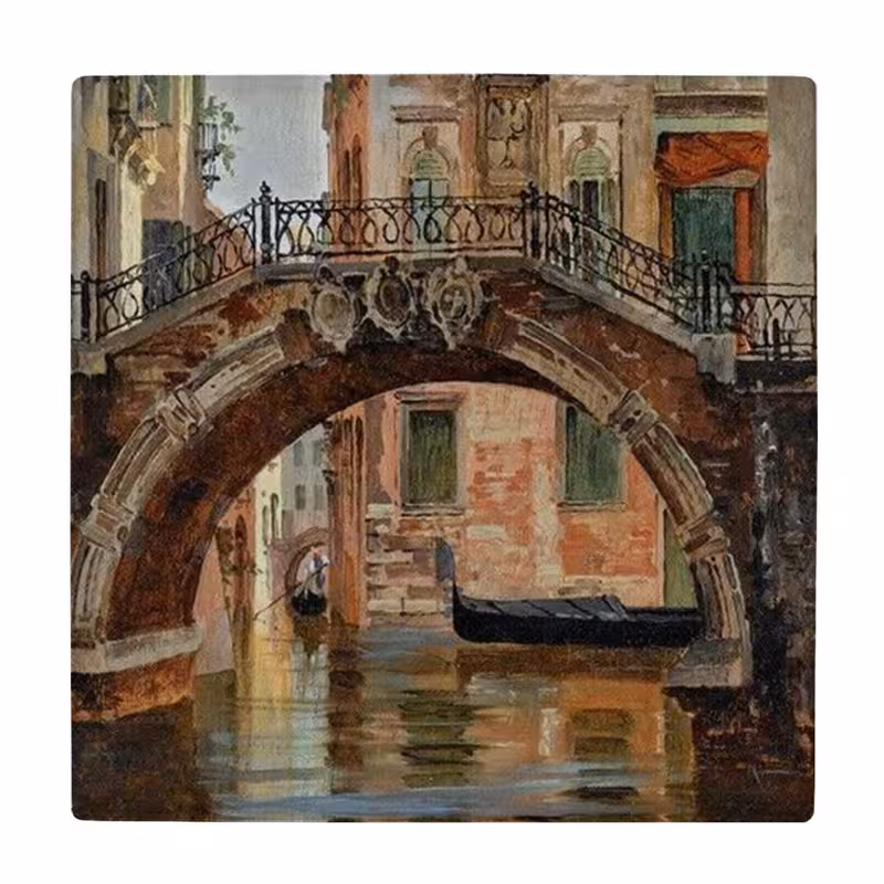 زیر لیوانی  طرح نقاشی آبراهی ونیز کد    5978756_4818