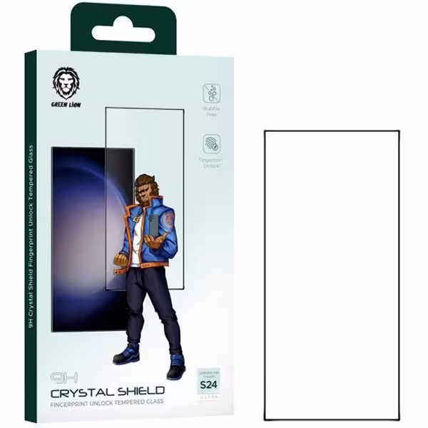 محافظ صفحه نمایش گرین لاین مدل 9H Crystal Shield مناسب برای گوشی موبایل سامسونگ Galaxy S24 Ultra