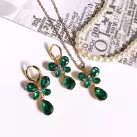 نیم ست جواهری استیل طرح پروانه