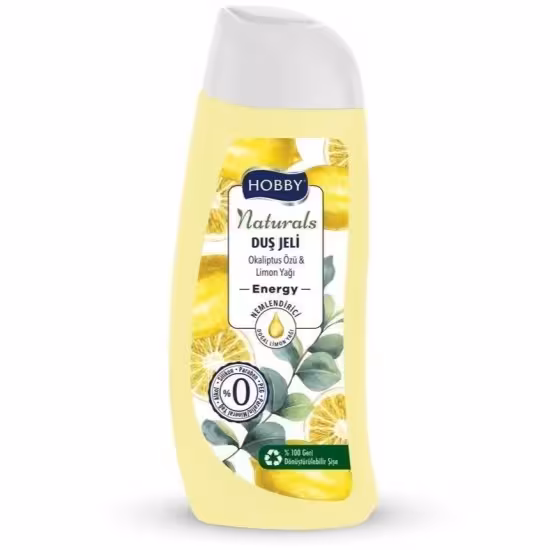 مشخصات، خرید و قیمت شامپو بدن هوبی سری Naturals مدل Energy حاوی عصاره اکالیپتوس و روغن لیمو 500 میل ⭐️ ویان مارکت