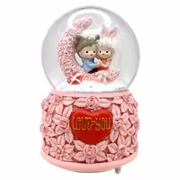 گوی موزیکال مدل  Love you طرح عشق و ماه کد B9088