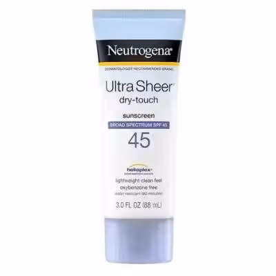 کرم ضد آفتاب SPF45 نوتروژینا مدل neutrogena ultra sheer sunscreen حجم 88 میلی لیتر