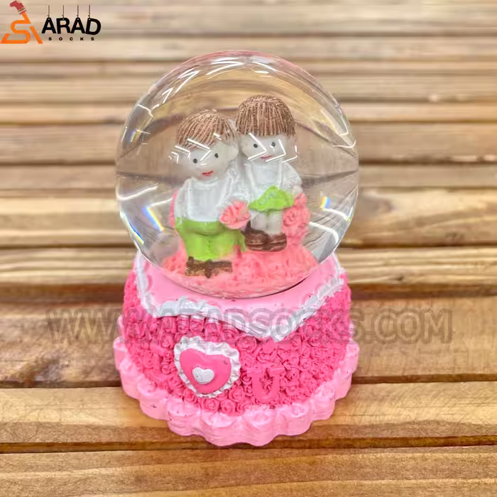 گوی چراغدار کوچک طرح دختر و پسر صورتی