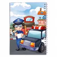 دفتر مشق کارتون پلیس