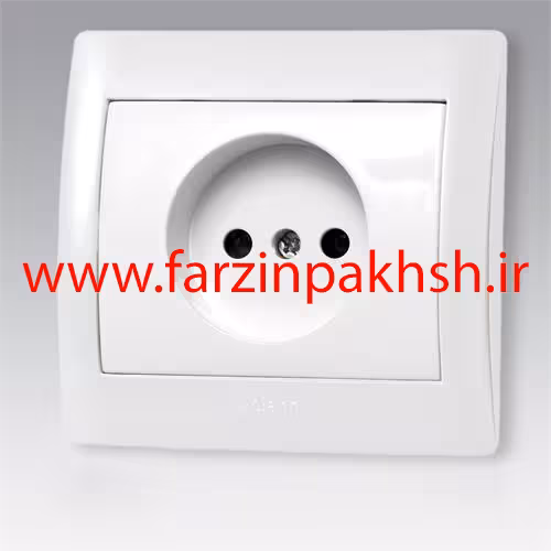 پریز برق محافظ دار توکار دلند مدل آریا سفید