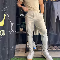 شلوار مردانه مدل کلاسیک کمر انگلیسی کرم‌