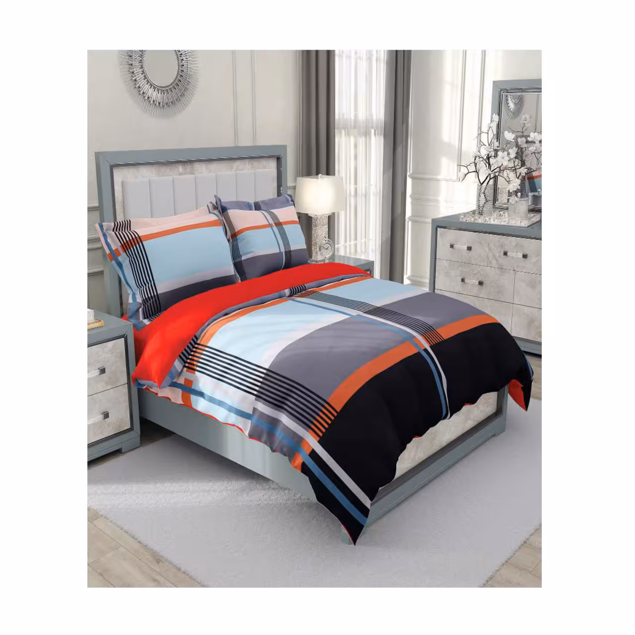 سرویس روتختی دو نفره کارینا مدل سه بعدی 6 تکه کد 2142