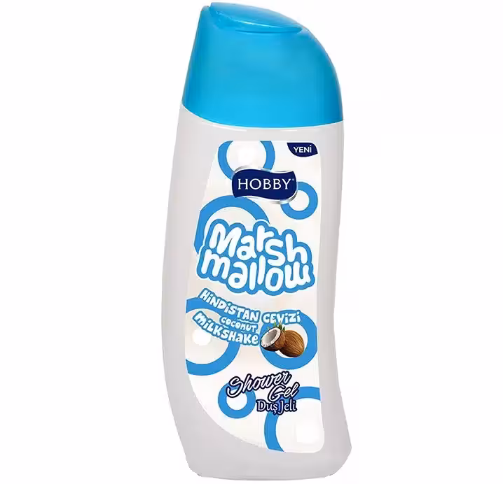 شامپو بدن هوبی Hobby مدل Marshmallow حاوی روغن نارگیل