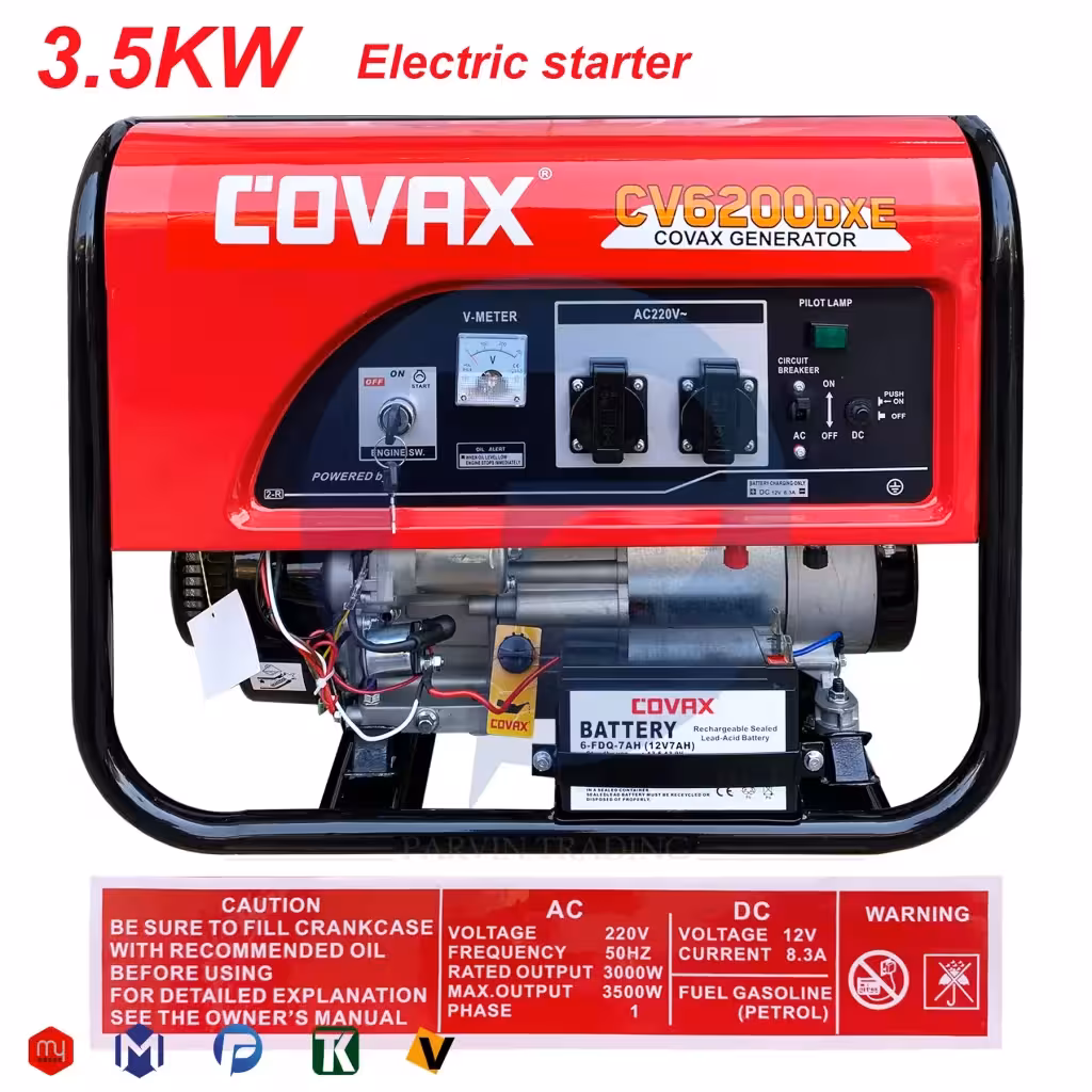 موتور برق کواکس استارتی 3.5 کیلووات مدل CV6200DXE