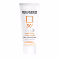 ضد آفتاب بی رنگ هیدرا درماتیپیک مناسب پوست خشک و نرمال  SPF50 حجم 50 میل