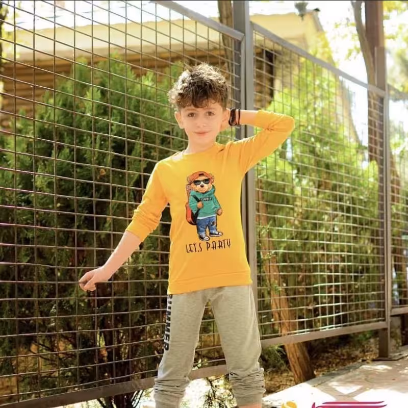 بلوز شلوار پسرانه پنبه دورس سایز 40 تا 55