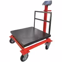 باسکول 700 کیلویی محک | نمایشگر دوطرفه | گارددار | چرخ ترمز دار | 70*70