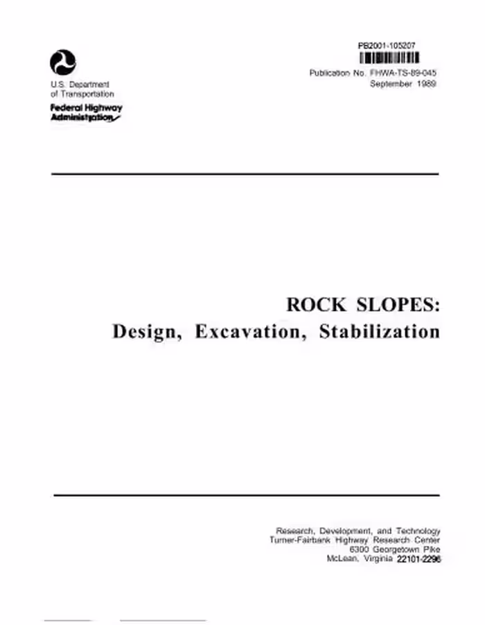 خرید و دانلود نسخه کامل کتاب Rock Slopes: Design, Excavation, Stabilization