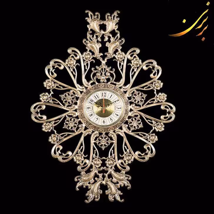 ساعت دیواری آلومینیومی ترمه کشیده کد 129