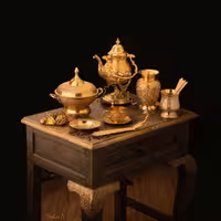 ست پذیرایی برنجی طلایی کد 468