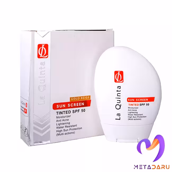 کرم ضدآفتاب رنگی SPF50 لا کویینتا (بژ طلایی) | La Quinta Sunscreen Tinted SPF50