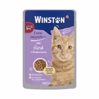 پوچ گربه وینستون Winston طعم گوشت گاو در سس