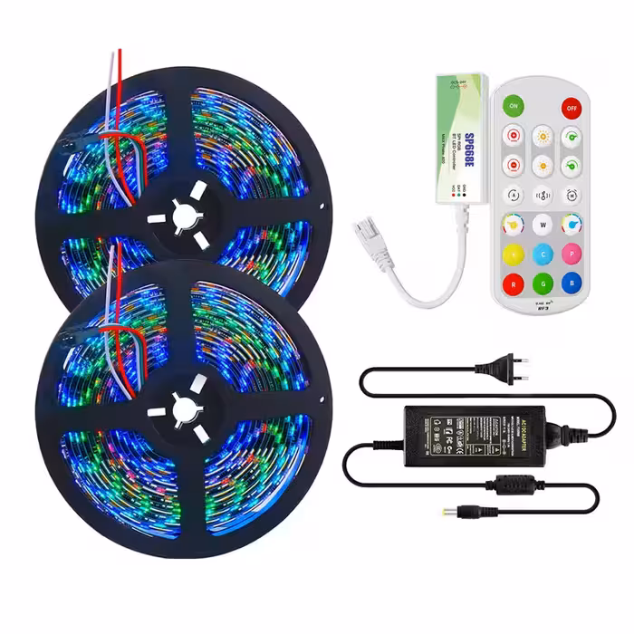 ریسه ال ای دی مدل هوشمند موزیکال مولتی کالر کد WS2811 طول 10 متر