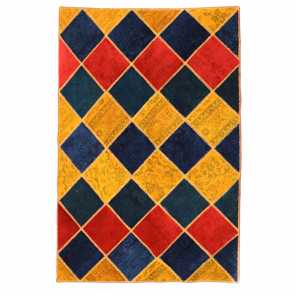   کلاژ فرش دستباف سه متری مدل وینتیج کد 4101134-1