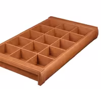 سینی مشبک ریلی داخل کمد لباس با فریم چرم رنگ شتری سایز 60 فانتونی کد J604